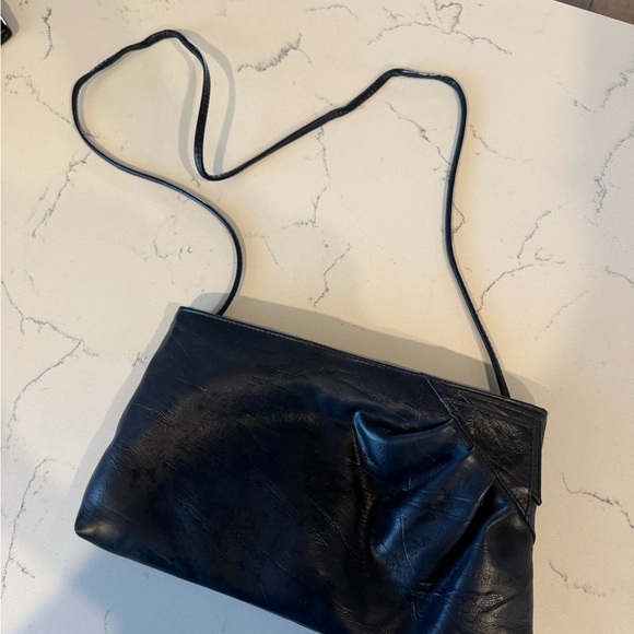 Handbags - Black Women's Leather Crossbody Shoulder Bag